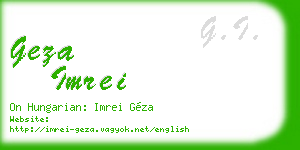 geza imrei business card